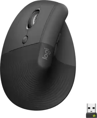 Coolblue Logitech Lift Verticale Ergonomische Muis Linkshandig Zwart aanbieding