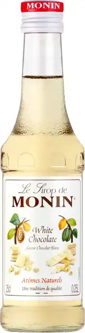 Intratuin Monin koffiesiroop Witte Chocolade 0,25 L aanbieding