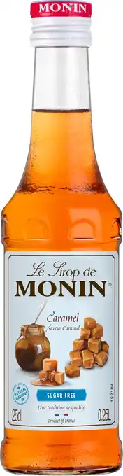 Intratuin Monin siroop Karamel suikervrij 0,25 L aanbieding