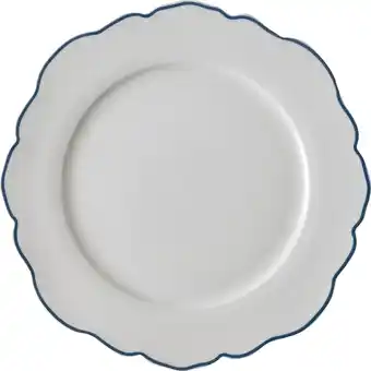 Intratuin Laura Ashley dinerbord met geschulpte rand wit D 24,5 H 1,9 cm aanbieding