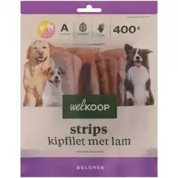 Welkoop Welkoop - Strips - Kip - Lam - 400 gram aanbieding