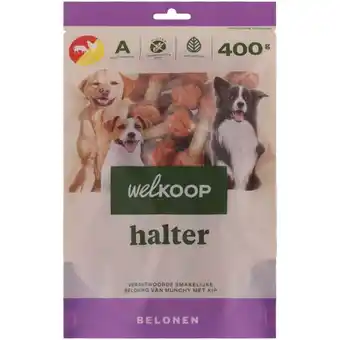 Welkoop Welkoop Halter - Hondensnacks - Kip - Rund - 400 gram aanbieding