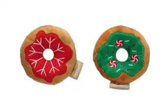 Welkoop Beeztees Kerst Donut Knuffel - Hondenspeelgoed - 10 cm - 1 stuk aanbieding