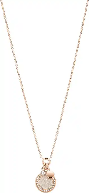 Amazon Fossil Ketting voor vrouwen, Rose Gold-Tone Roestvrij staal Ketting, lengte 45cm aanbieding