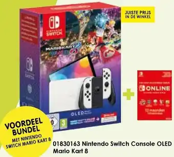 ToyChamp 01830163 Nintendo Switch Console OLED Mario Kart 8 aanbieding