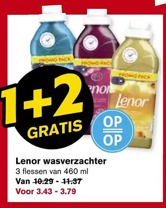 Hoogvliet Lenor wasverzachter 460 ml aanbieding