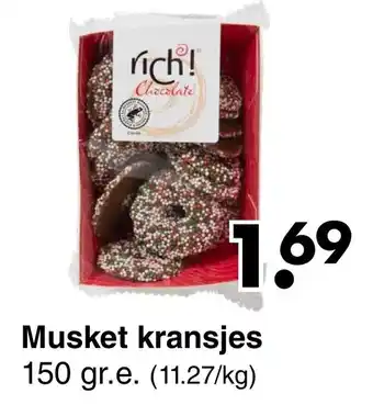 Wibra Musket kransjes 150 gr.e. aanbieding