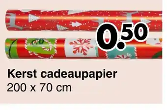 Wibra Kerst cadeaupapier 200x70 cm aanbieding