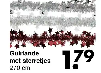 Wibra Guirlande met sterretjes 270 cm aanbieding