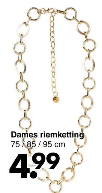 Wibra Dames riemketting 75/85/95 cm aanbieding