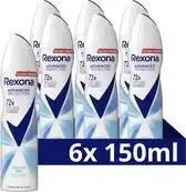 Bol.com 6x Rexona Deodorant Spray Advanced Protection Cotton Dry 150 ml aanbieding