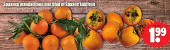 Dirk Spaanse mandarijnen met blad of Spaans kakifruit 800g aanbieding