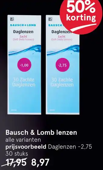 Etos Bausch & Lomb lenzen aanbieding