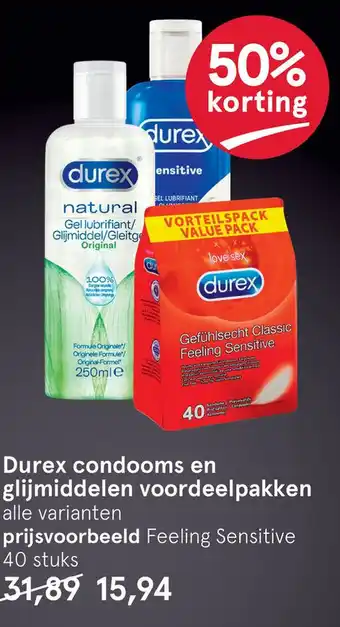 Etos Durex condooms en glijmiddelen voordeelpakken aanbieding