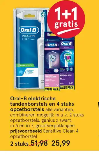 Etos Oral-B elektrische tandenborstels en 4 stuks aanbieding