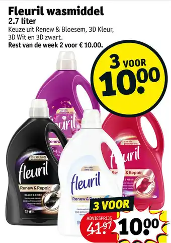 Kruidvat Fleuril wasmiddel aanbieding