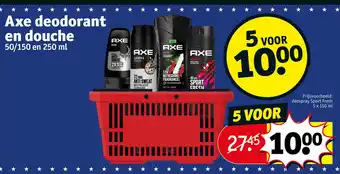 Kruidvat Axe deodorant en douche AX BAEK aanbieding