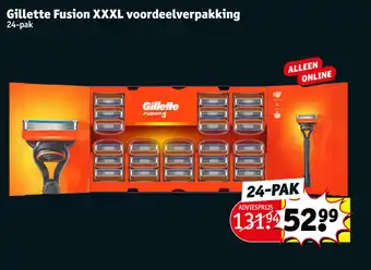 Kruidvat Gillette Fusion XXXL voordeelverpakking aanbieding