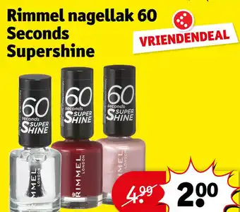 Kruidvat Rimmel nagellak 60 Seconds Supershine VR aanbieding