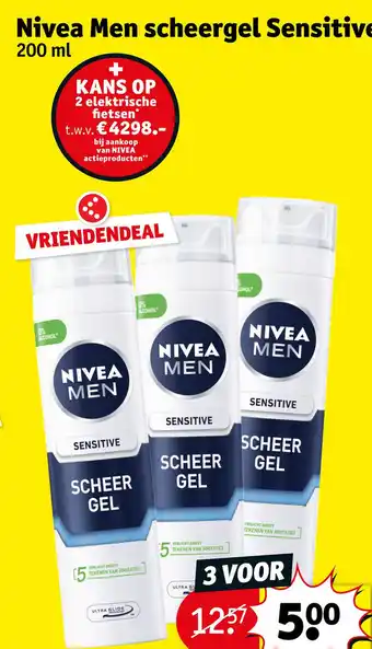 Kruidvat Nivea Men scheergel Sensitive aanbieding