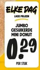 Jumbo JUMBO GESUIKERDE MINI DONUT aanbieding