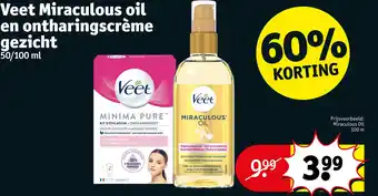 Kruidvat Veet Miraculous oil en ontharingscrème gezicht aanbieding