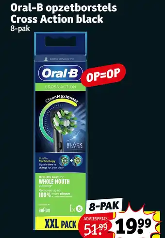 Kruidvat Oral-B opzetborstels Cross Action black aanbieding