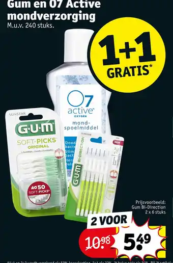 Kruidvat Gum en 07 Active mondyerzorging aanbieding