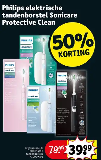 Kruidvat Philips elektrische tandenborstel Sonicare Protective Clean aanbieding