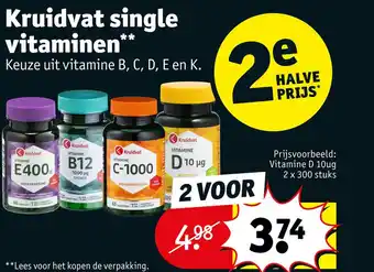 Kruidvat Kruidvat single vitaminen** aanbieding