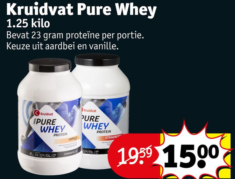 Kruidvat Pure Whey aanbieding bij Kruidvat