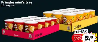 Kruidvat Pringles mini's tray aanbieding