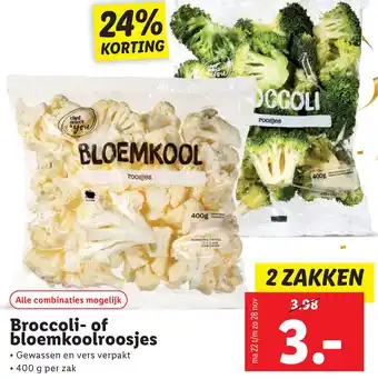 Lidl Broccoli- of bloemkoolroosjes aanbieding