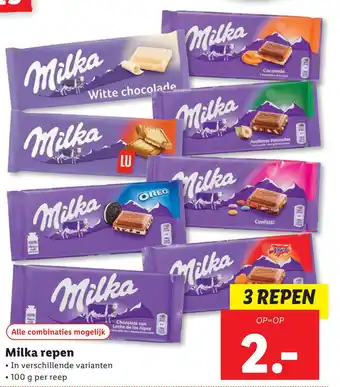 Lidl Milka repen aanbieding