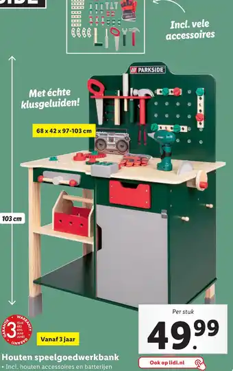 Lidl Houten speelgoedwerkbank aanbieding