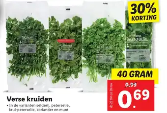 Lidl Verse kruiden aanbieding