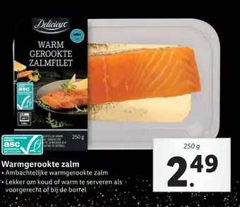 Lidl Warmgerookte zalm aanbieding