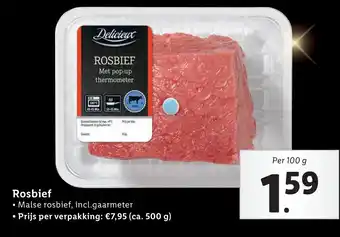 Lidl Rosbief aanbieding