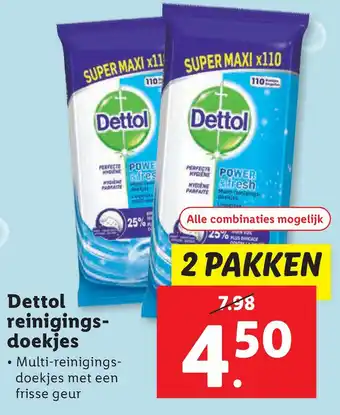 Lidl Dettol reinigings- doekies aanbieding