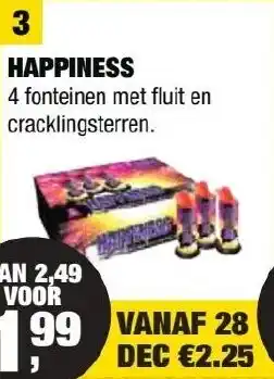 Kevin's Vuurwerkhal Happiness aanbieding