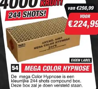 Kevin's Vuurwerkhal Mega color hypnose aanbieding