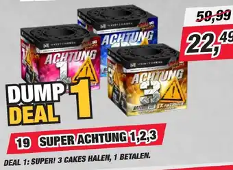 Kevin's Vuurwerkhal Super achtung 1,2,3 aanbieding