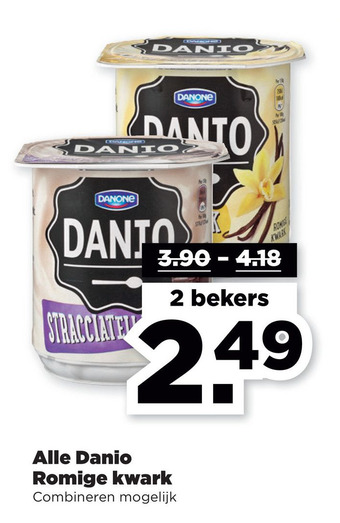 PLUS Alle Danio Romige kwark aanbieding