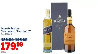 Makro Johnnie Walker Blue Label of Caol Ila 18Y aanbieding