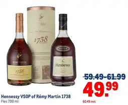 Makro Hennessy VSOP of Rémy Martin 1738 aanbieding