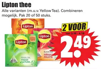 Dirk Lipton thee 2*20/50st aanbieding