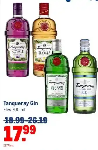 Makro Tanqueray Gin aanbieding