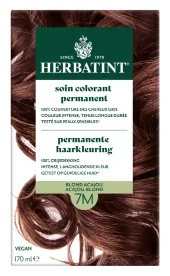 De Online Drogist Herbatint Permanente Haarkleuring Mahonie-Blond 7M aanbieding