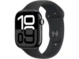 MediaMarkt Apple Watch Series 10 GPs + Cellular 46mm Black Sport Band M/l Smartwatch Jet aanbieding