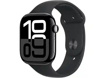 MediaMarkt Apple Watch Series 10 GPs + Cellular 46mm Black Sport Band M/l Smartwatch Jet aanbieding